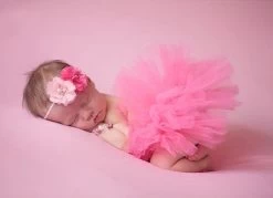 Tutu Rok Hotpink Soft Shiny & Haarband.