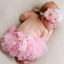 Luierbroek Baby Fotoprop Licht Roze.