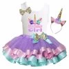 Verjaardag Tutu Eenhoorn Birthday Girl Met Eenhoorn Diadeem