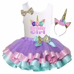 Verjaardag Tutu Eenhoorn Birthday Girl Met Eenhoorn Diadeem