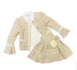 3delige Boutique Collection Spanisch Chanel Look Style Beige NEW 2-10 Jaar