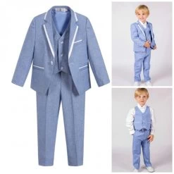 Driedelig Pak Voor Kinderen Licht Blauw NEW Kids 86 Tm 140
