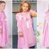 Complet Set Meisjes Pyjama Met Bijpassende Duster Roze Katoen Spanisch Girl