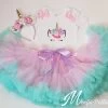 Unicorn Petticoat Set Pastel Roze De Luxe 3 Delig Korte Of Lange Mouw