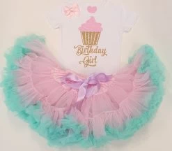 Verjaardag Set Birthday Girl Cupcake Pastel -Kinderserie Winkel 1442284412