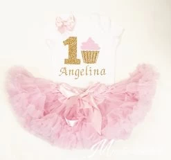 Verjaardag 1 Jaar Tm 8 Jaar Cupcake Set Roze Goud Met Naam