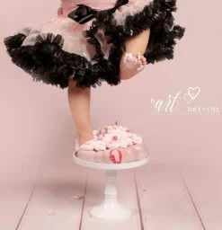 Baby Petticoat Luxe Pink Roos Zwart By Meetje-Pettiskirt