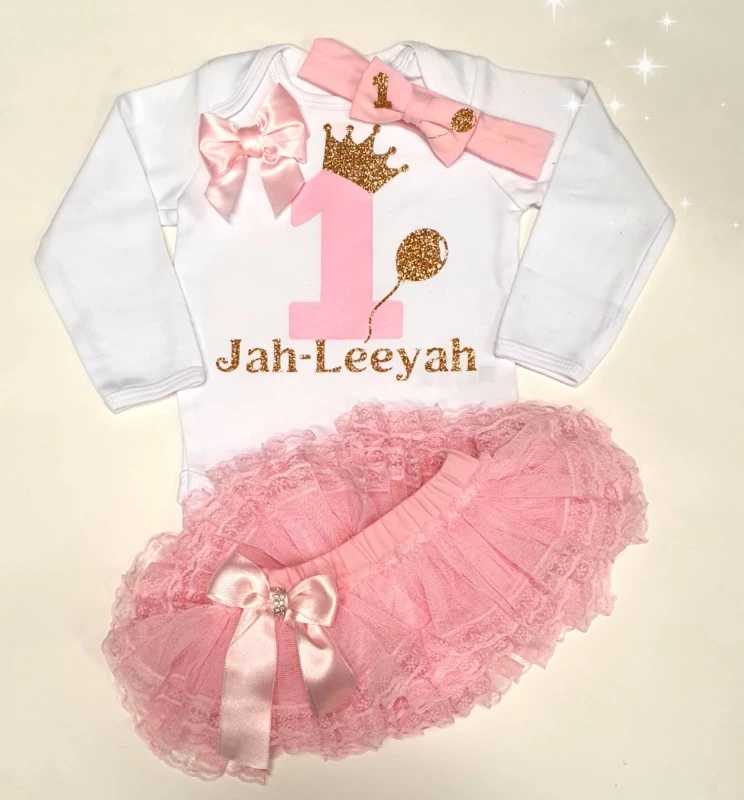 Verjaardag Set Tutu Skirt Balloon Princes Met Naam