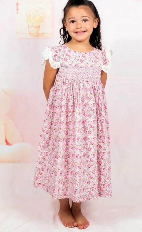 Complet Set Meisjes Nachtjapon Met Bijpassende Kamerjas Flower Katoen Spanisch Girl 3 Complet Set Meisjes Nachtjapon Met Bijpassende Kamerjas Flower Katoen Spanisch Girl - Afbeelding 3