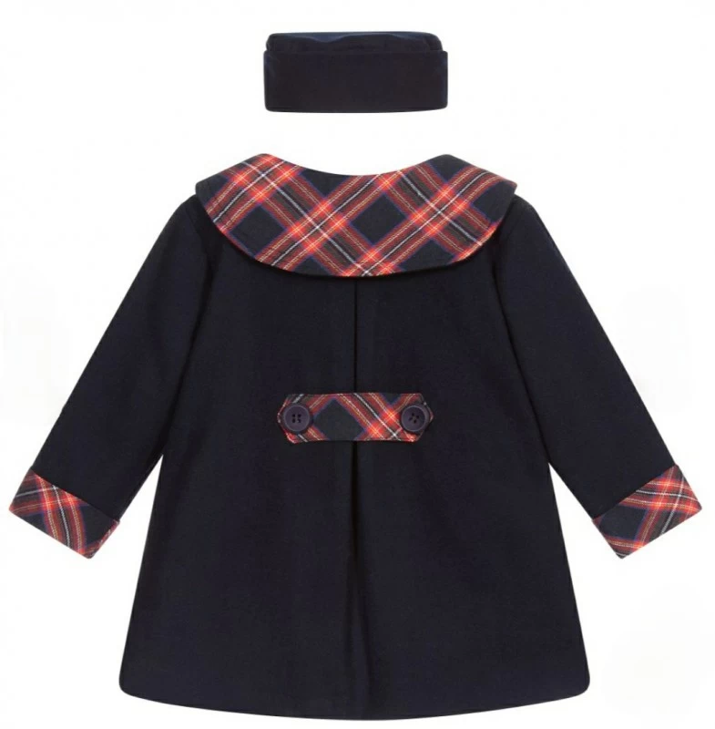 Gevoerde Mantel Jas Blauw Met Bijpassende Hoed 4 Gevoerde Mantel Jas Blauw Met Bijpassende Hoed - Afbeelding 4