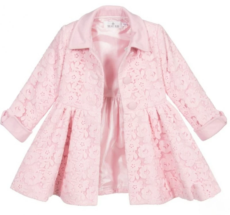 Gevoerde Mantel Jas Roze Kant Spanisch Style Girly Met Bijpassende Bonnet 2 Gevoerde Mantel Jas Roze Kant Spanisch Style Girly Met Bijpassende Bonnet - Afbeelding 2