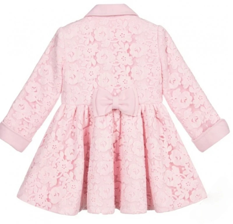 Gevoerde Mantel Jas Roze Kant Spanisch Style Girly Met Bijpassende Bonnet 3 Gevoerde Mantel Jas Roze Kant Spanisch Style Girly Met Bijpassende Bonnet - Afbeelding 3