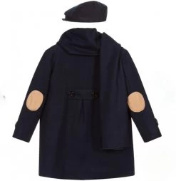 Gevoerde Mantel Jas Blauw Met Bijpassende Pet + Sjaal 7 Gevoerde Mantel Jas Blauw Met Bijpassende Pet + Sjaal -Kinderserie Winkel 1442287467