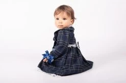 Jurkje Ruit Blauw Met Broek En Haarband + Eventuele Schoentjes -Kinderserie Winkel 1442287957