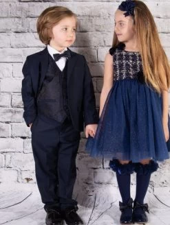 Kostuum Pak Voor Kinderen Donkerblauw NEW Baby & Kids 6 Kostuum Pak Voor Kinderen Donkerblauw NEW Baby & Kids -Kinderserie Winkel 1481584236