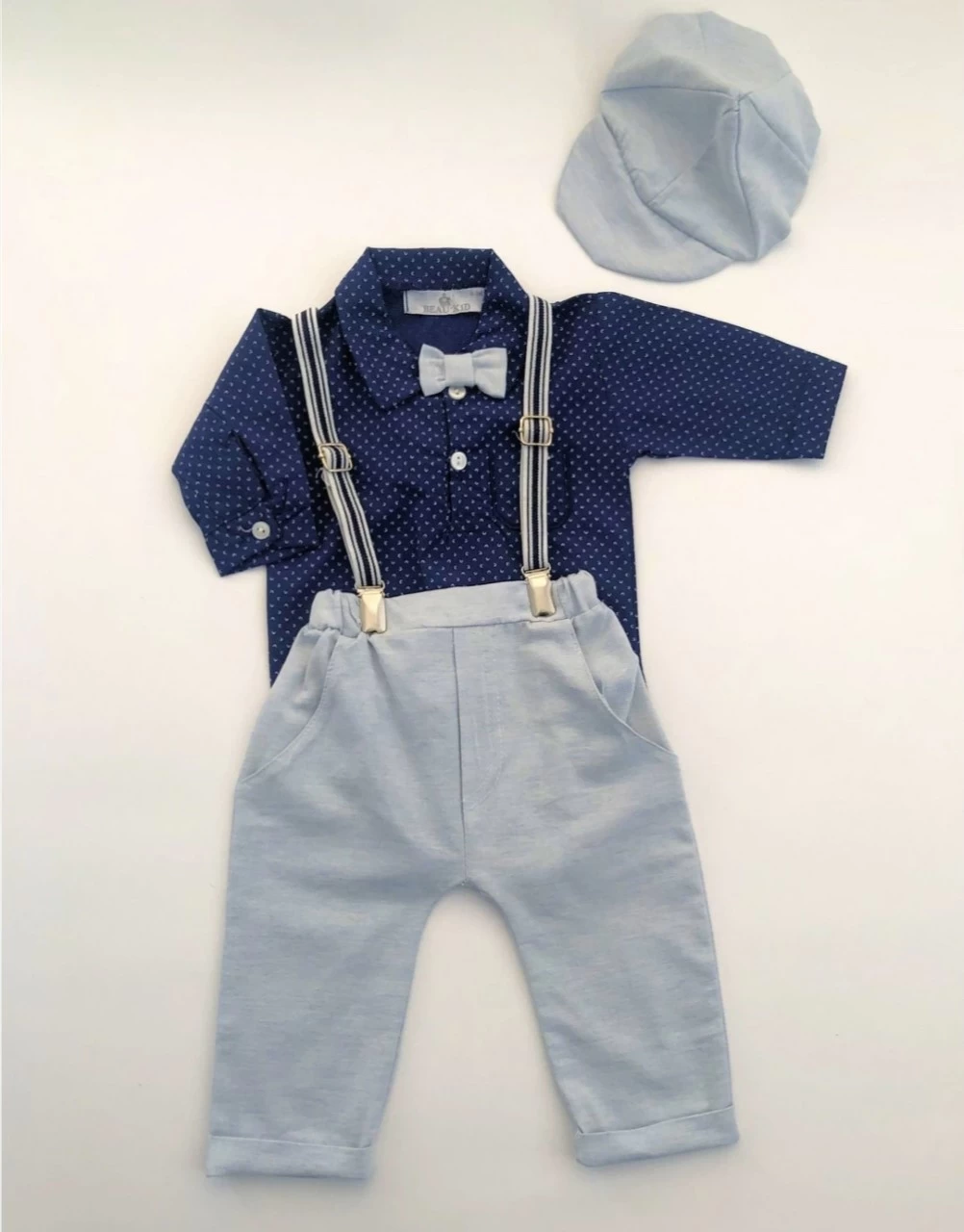 Complete Baby Jongens Set Spaanse Babykleding Blauw 5delig