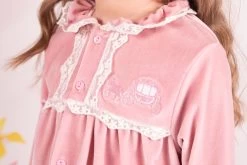 Fluweel Zachte Pyjamal Oud Roze -Kinderserie Winkel 1775956659