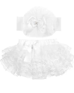 Tutu Luierbroekje Kant Wit + Bijpassende Haarband