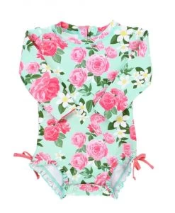 Baby Zwempakje Lange Mouw Roosje