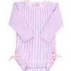 Baby Zwempakje Lange Mouw Lila Streep