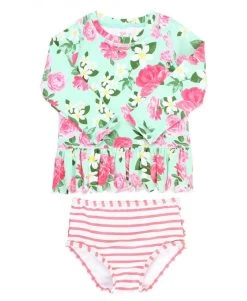 Bikini Lange Mouw UV Bescherming Roos 56-140