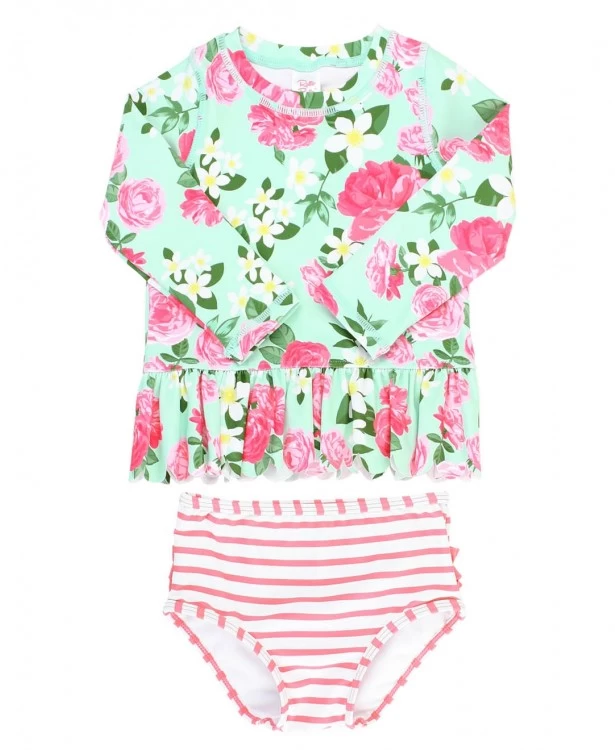 Bikini Lange Mouw UV Bescherming Roos 56-140 1 Bikini Lange Mouw UV Bescherming Roos 56-140