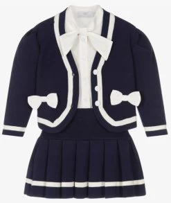 Plooirok Complete Set Navy Blauw Luxury Spanisch Girl Style