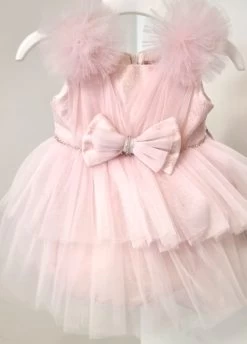 Roze Baby Jurk 62-92 + Haarband