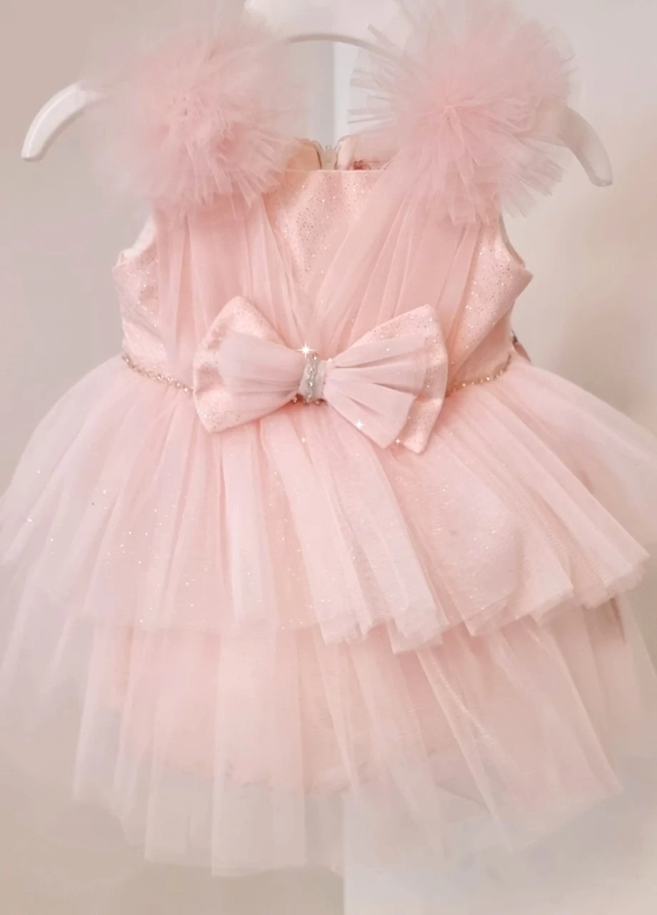 Roze Baby Jurk 62-92 + Haarband 3 Roze Baby Jurk 62-92 + Haarband - Afbeelding 3