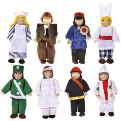 Poppen, 12,5 Cm - Beroepen, 8 St