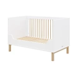 Bopita Mika Ledikant Wit / Eiken 70 X 140 Cm -Kinderserie Winkel bench bed 70x140 mika white oak 10 7efb