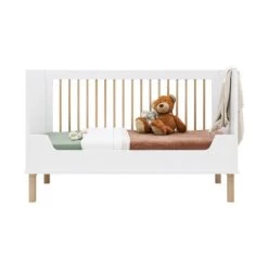 Bopita Mika Ledikant Wit / Eiken 70 X 140 Cm -Kinderserie Winkel bench bed 70x140 mika white oak 6 ec1c