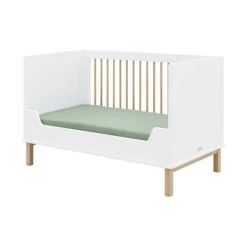 Bopita Mika Ledikant Wit / Eiken 70 X 140 Cm -Kinderserie Winkel bench bed 70x140 mika white oak 9 8895