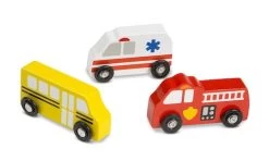Melissa And Doug Auto's Van Hout - Grote Stadsvoertuigen -Kinderserie Winkel biler i tr store k ret jer melissa doug 46 13170 b