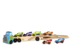 Melissa And Doug Autotransporter - Mega M 6 Raceauto's -Kinderserie Winkel biltransporter mega m 6 racer biler melissa doug 46 12759 a
