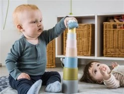 Dantoy Tiny BRIO - Stapelbekers, 7 Delen -Kinderserie Winkel byggeb gre tiny bio 7 dele dantoy 1075 6030 7