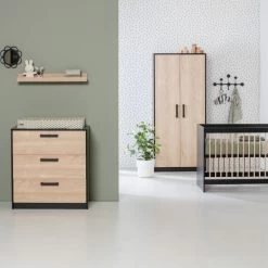 Europe Baby Nova Commode Zwart Eiken -Kinderserie Winkel europe baby nova commode zwart eiken 5 58d2