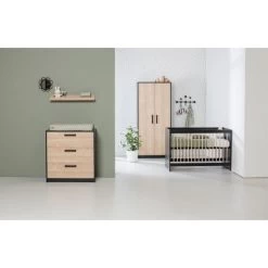 Europe Baby Nova Commode Zwart Eiken -Kinderserie Winkel europe baby nova commode zwart eiken 6 e094