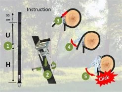 Ophangsysteem Voor Boomschommels - Sluiting 300 Cm -Kinderserie Winkel gyngeoph ng til tr med l s 300cm patron 51 pat rat 3 3