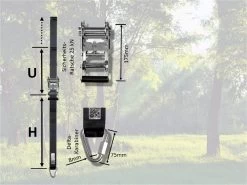 Ophangsysteem Voor Boomschommels - Sluiting 300 Cm -Kinderserie Winkel gyngeoph ng til tr med l s 300cm patron 51 pat rat 3 4