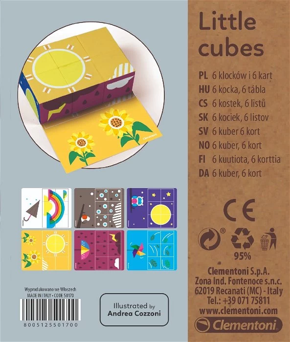 Clementoni Blokkenpuzzel - 6 Blokken - Weer & Wind 4 Clementoni Blokkenpuzzel - 6 Blokken - Weer & Wind - Afbeelding 4