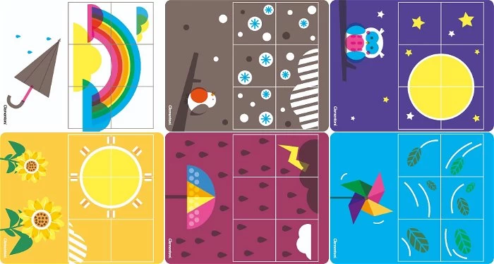 Clementoni Blokkenpuzzel - 6 Blokken - Weer & Wind 3 Clementoni Blokkenpuzzel - 6 Blokken - Weer & Wind - Afbeelding 3