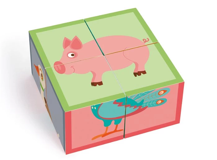 Scratch Blokkenpuzzel Van Karton - 4 Blokken - Boerderij 2 Scratch Blokkenpuzzel Van Karton - 4 Blokken - Boerderij - Afbeelding 2