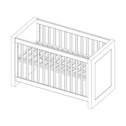 Kidsmill Long Island Babybed Zwart / Oldwood 60 X 120 Cm -Kinderserie Winkel knipsel costa cot 60 x 120 4 0f93