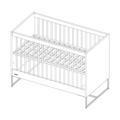 Kidsmill Modular 2 Babybed Mat Wit - Zwart - 60 X 120 Cm -Kinderserie Winkel knipsel intense cot 60 x 120 black frame 1 b4ff