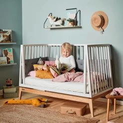 Leander Luna Babybed White / Oak 60 X 120 Cm -Kinderserie Winkel luna bed wit 24c5
