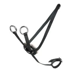 Stokpaard Access. -Martingaal, Zwart/zilver