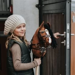 Stokpaard Access. -Tuig, Zwart/edelsteen Roze -Kinderserie Winkel msp 5299 besk ret2 2 1