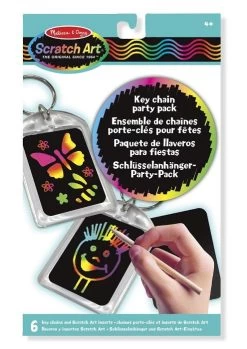 Melissa And Doug Scratch Art - Maak Sleutelhangers - 6 Stk -Kinderserie Winkel n glering scratch art melissa and doug 46 15921 2