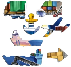 Larsen Puzzel - Container Haven, 37 Stukjes -Kinderserie Winkel puslespil containerhavn 37 brikker larsen puslespil 35 la12746 2